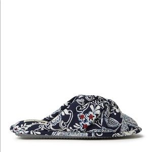 NWT Dear foams Alexis Printed Twist Scuff Slipper, Size L